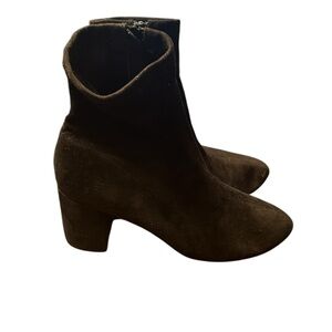 Sam Edelman Black Suede Zip Up Booties SZ 8.5